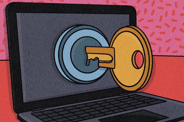 Futurista visão de biometria integrada com IA