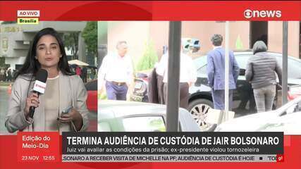 Imagem de Bolsonaro durante visita da esposa na PF