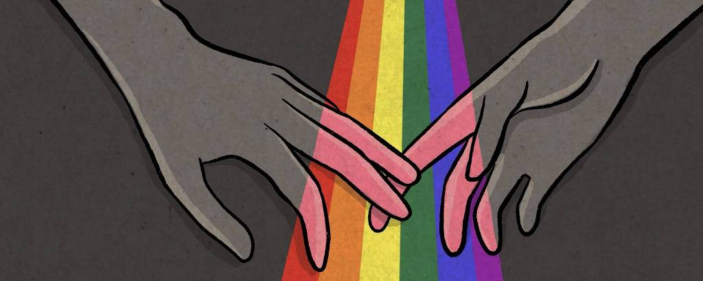 Protesto discreto pela visibilidade LGBTQIA+ em uma praça chinesa, destacando tensões entre sociedade e governo