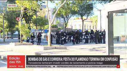 Multidão de torcedores durante as comemorações do Flamengo no Circuito Preta Gil