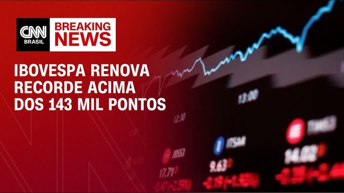 Painel da B3 com Ibovespa em alta