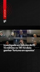 Imagem representando o investigado e alegações de apostas no caso do TRT-RJ