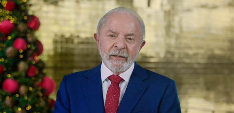 Imagem simbólica do pronunciamento de Natal de Lula