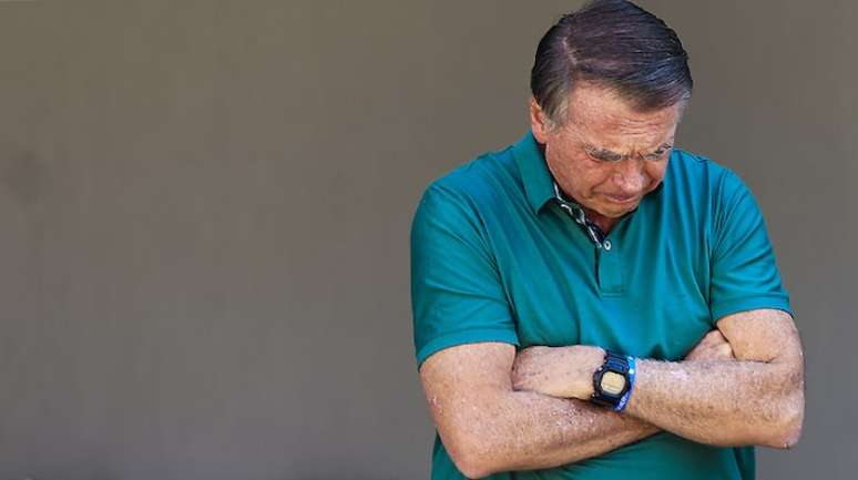 Manifestantes bolsonaristas em frente ao STF