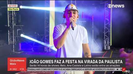 Apresentação animada no palco da Avenida Paulista durante o Réveillon 2026