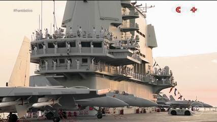 Porta-aviões USS Gerald R. Ford no Mar do Caribe