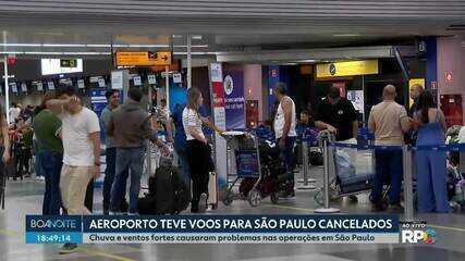 Vista aérea do Aeroporto de Congonhas com movimento intenso de passageiros devido aos cancelamentos