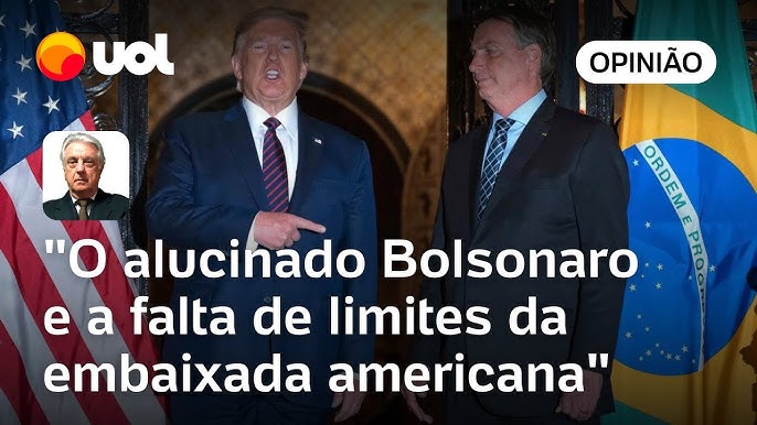 Sede da embaixada americana em Brasília com bandeira dos EUA
